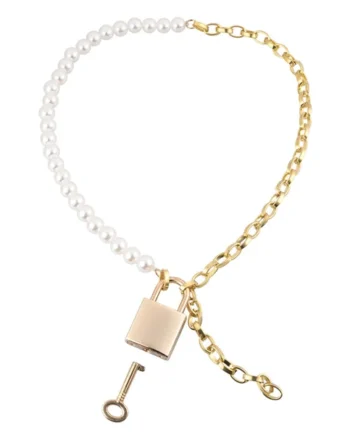 Sex & Mischief Lockable Pearl Chain Day Collar