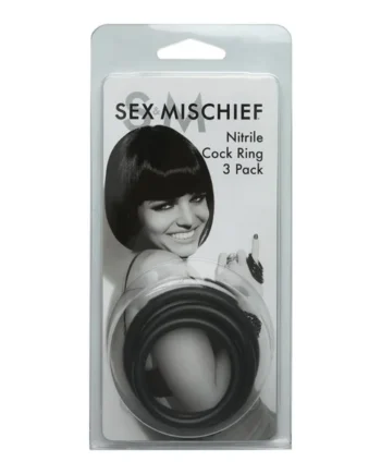SEX & MISCHIEF NITRILE COCKRING 3 PACK