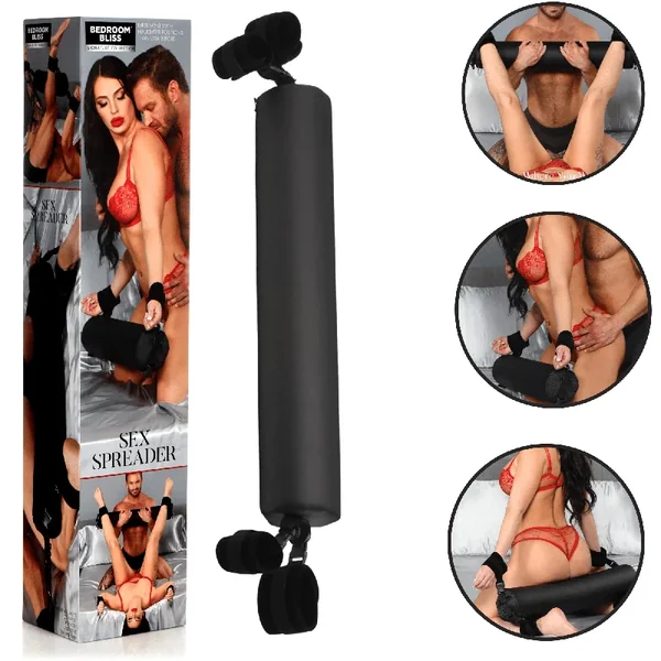 Sex Spreader High-density Foam Faux Leather Padded Spreader Bar With Restraints