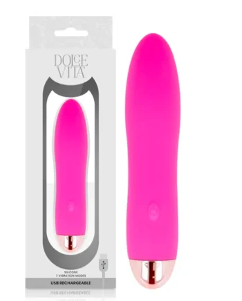 Sex toy rechargeable vibrator four pink 7 speeds dolce vita