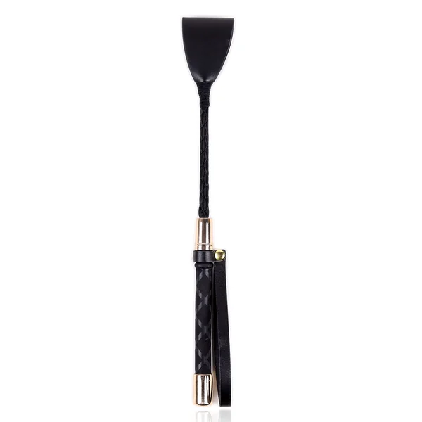 Sexyland Faux Leather Gold Tipped Mini Riding Crop