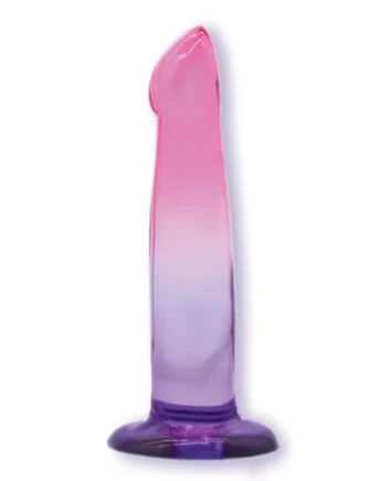 Shades, 6.25" G-Spot Jelly Tpr Gradient Dong - Pink and Purple