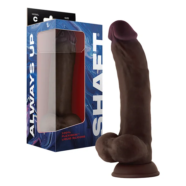 Shaft Model C Flexskin Liquid Silicone 9.5" Curved Dong W/balls