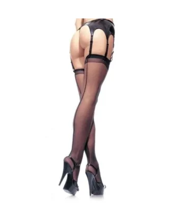 Sheer Backseam Stocking - One Size - Black