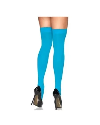 Sheer Thigh High - One Size - Turquoise