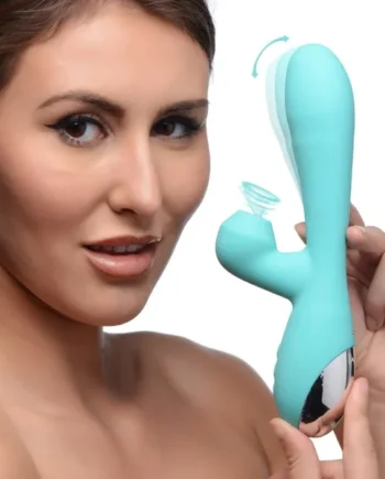 Shegasm 5 Star 7X Suction Come-Hither Silicone Rabbit – Teal