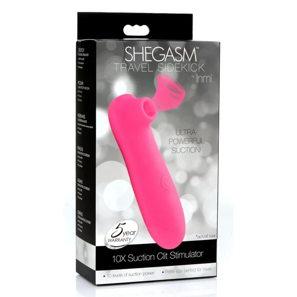 Shegasm Travel Sidekick 10x Suction Clit Stimulator - Pink