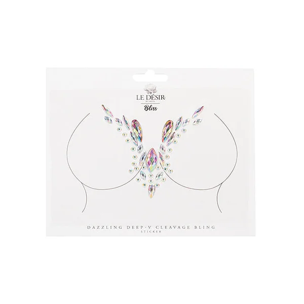 Shots Bliss Dazzling V Cleavage Bling Sticker O-s
