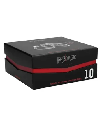 Shots Man Cage Chastity 3.5″ Cock Cage w/Plug Model 10 – Clear