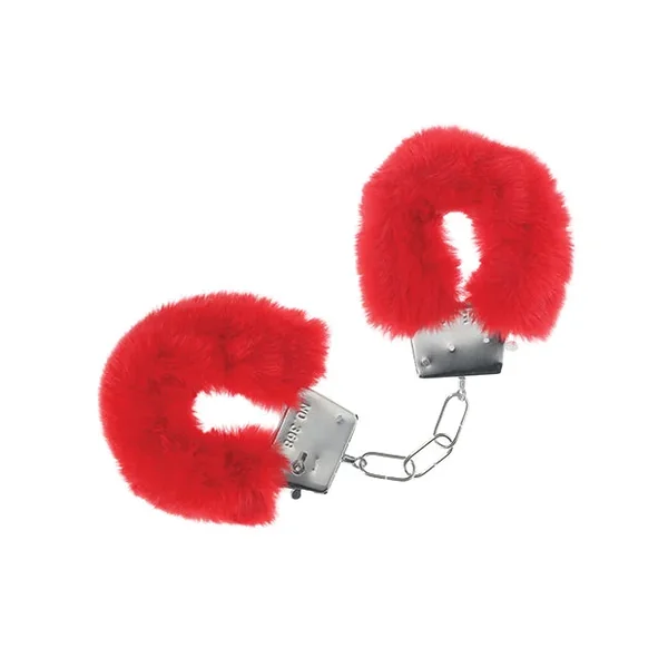 Shots Ouch! Classic Fluffy Handcuffs – Red