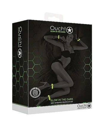 Shots Ouch! Glow in the Dark Bed Binding Restraint Kit