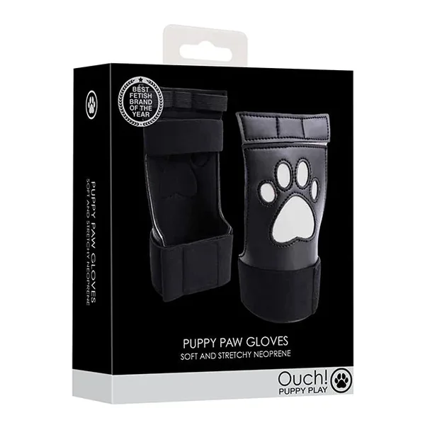 Shots Ouch Puppy Play Paw Cut-Out Gloves – White
