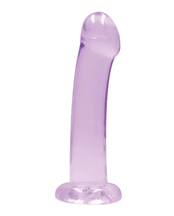 Shots RealRock Crystal Clear 7″ Dildo – Purple