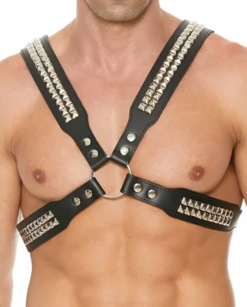 Shots Uomo Men’s Pyramid Stud Body Harness