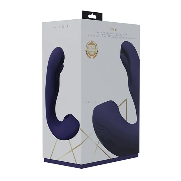 Shots Vive Yuna Dual Action Airwave Vibrator & G-spot Stimulator - Purple