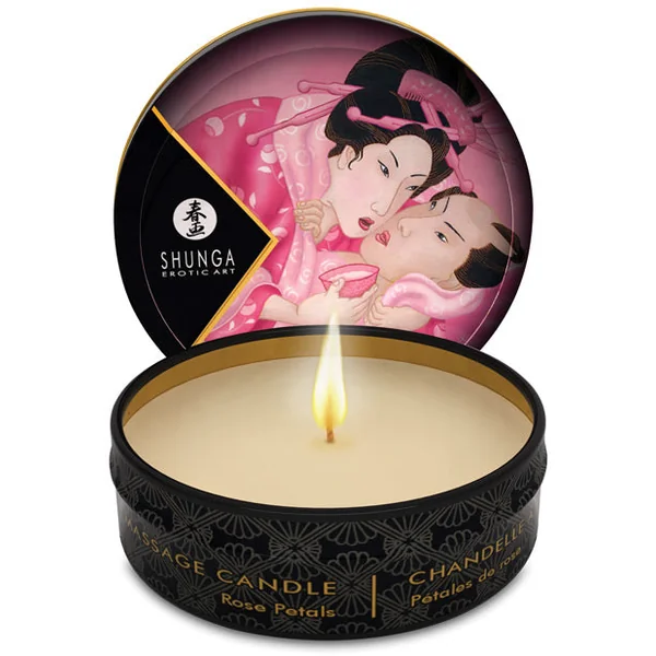 Shunga Aphrodisia Mini Candlelight Massage Candle - 1 Oz Roses