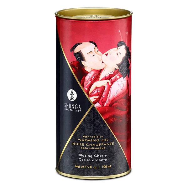 Shunga – Aphrodisiac Warming Massage Oil 3.5oz – Blazing Cherry