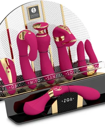 SHUNGA - DISPLAY OF 6 FUCHSIA INTIMATE MASSAGERS