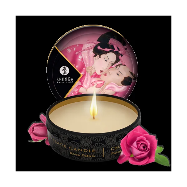 Shunga Massage Candle Rose Petals