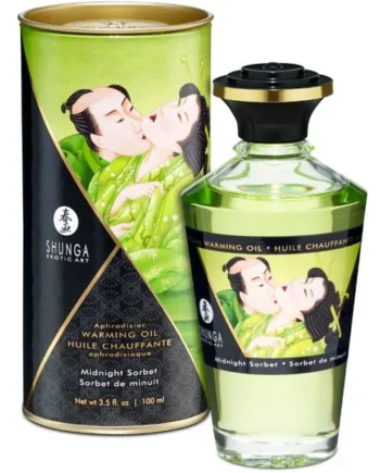 SHUNGA - MASSAGE OIL WITH HEAT EFFECT MIDNIGHT SORBT FLAVOR 100 ML