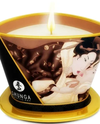 SHUNGA - MINI CARESS BY CANDELIGHT CHOCOLATE MASSAGE CANDLE 170 ML
