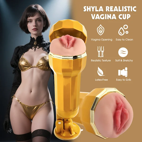 Shyla Realistic Vagina Cup auto masturbation cup for men sexy toys