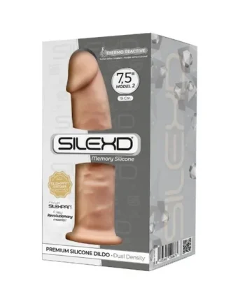 Silexd Model 2 Memory Silicone Dildo 7.5″ Beige