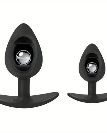 Silicone Ball-Shaped Soft Hand-Washable Smooth Black Anal Plug