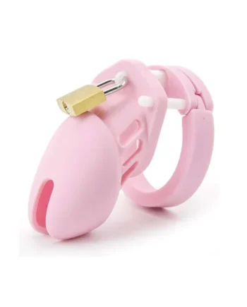 Silicone Chastity Cage With 5 Rings