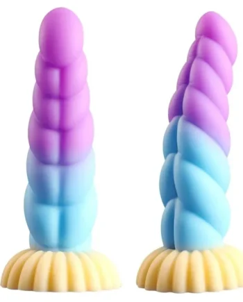 Silicone Fantasy Dildos Butt Plug - Colorful Dragon Monster Dildo G Spot Anal Sex Toy