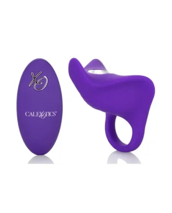 Silicone Rechargeable Orgasm Ring with Remote Control – Purple
