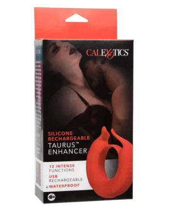 Silicone Rechargeable Taurus Enhancer - Red
