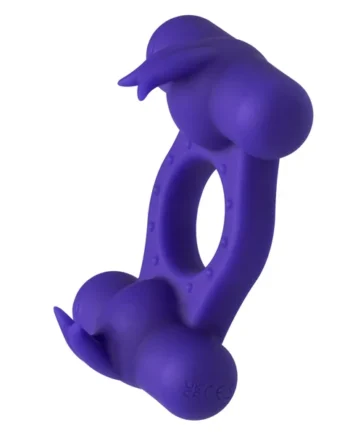 Silicone Rechargeable Triple Orgasm Enhancer - Purple