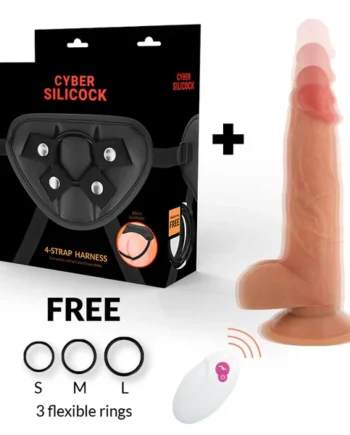 Silicone strap-on super realistic master ben cyber cock remote control vibrator sex toys