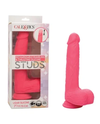 Silicone Studs Rechargeable Rumbling & Thrusting Vibrator