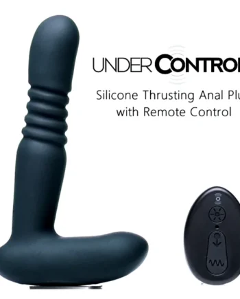 Silicone Thrusting Anal Plug With Remote Control