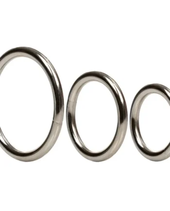 Silver Rings Metal Cock Ring Set