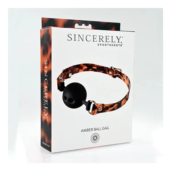 Sincerely Amber Breathable Ball Gag by Sportsheets