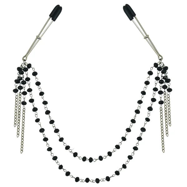 Sincerely Black Jeweled Nipple Clips