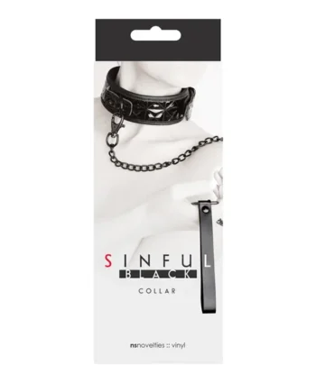 SINFUL 2IN COLLAR BLACK