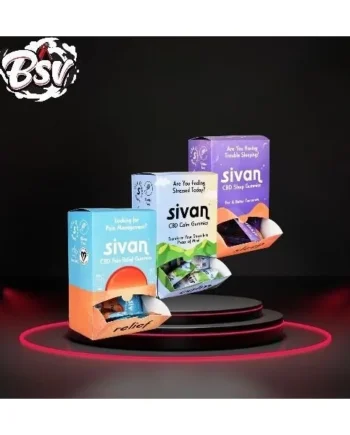 Sivan 150mg 5ct CBD Relief Gummies Display Tangerine/Cherry