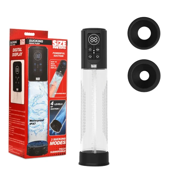 Size Matter Sucking Penis Pump Rechargeable Multi-Speed Waterproof Men Sex Toy