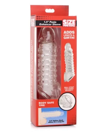 SIZE MATTERS 1.5IN PENIS ENHANCER SLEEVE CLEAR