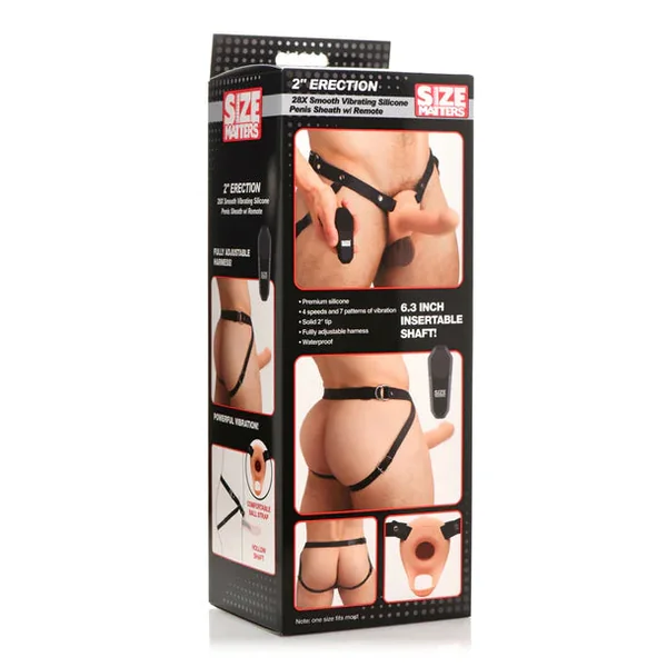 Size Matters 2" Erection 28x Vibrating Hollow Strap On by XR