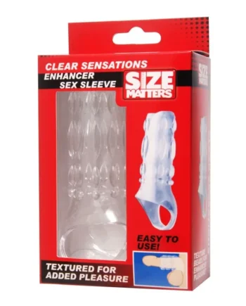 Size Matters Clear Sensations Enhancer Sex Sleeve - Clear