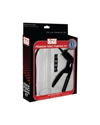 Size Matters Premium Penis Pumping Kit, 2″x 9″, Clear