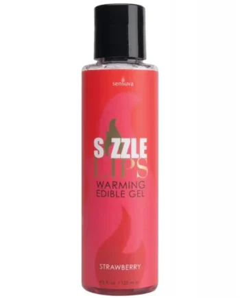 Sizzle Lips Warming Gel – 4.2 oz Bottle Strawberry