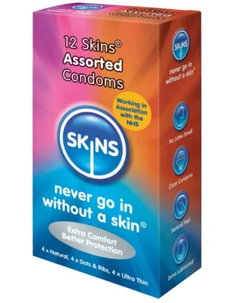 SKINS - CONDOMS ASSORTED 12 PACK