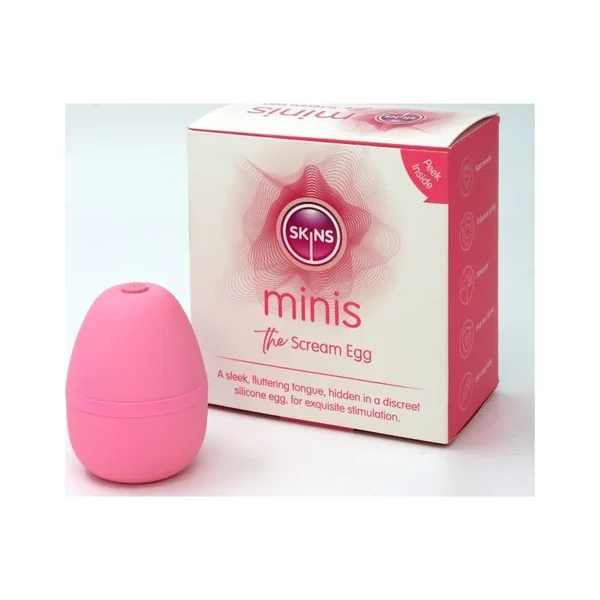 Skins Minis – The Scream Egg Rechargeable Stimulator Pink