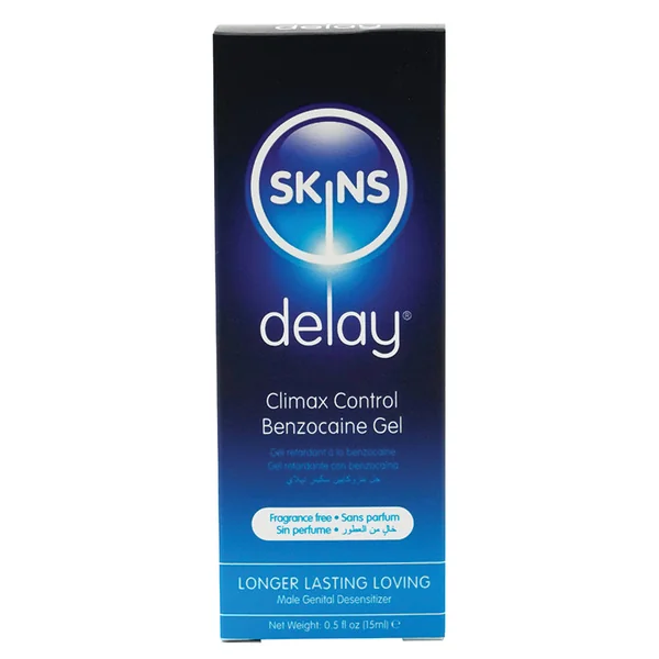 Skins Natural Delay Climax Control Benzocaine Gel - 0.5oz